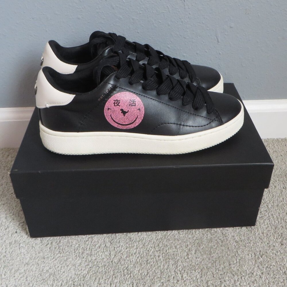 C101 With Rexy By Yeti Out Womens Sneakers Size 7 Black Leather #G4164